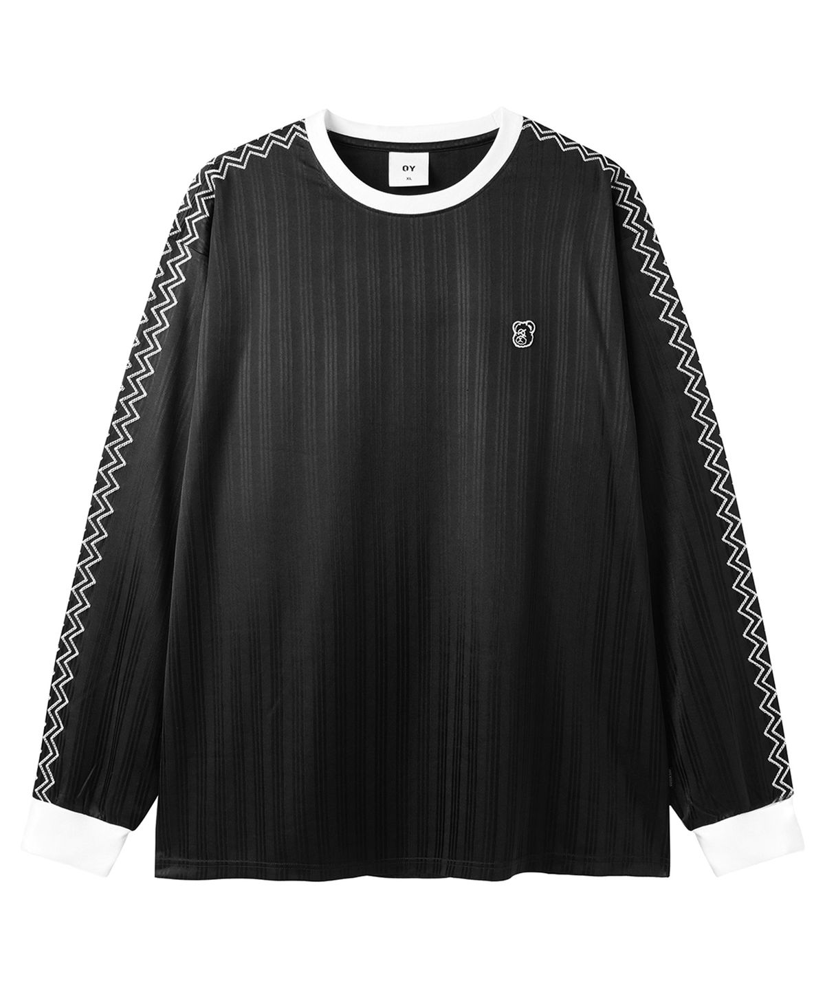 오픈야드(오와이)(OPENYARD(OY)) ZIG LINE L/S JERSEY - BLACK