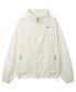CURVED ZIPPER LIGHT SHELL JACKET - WHITE
