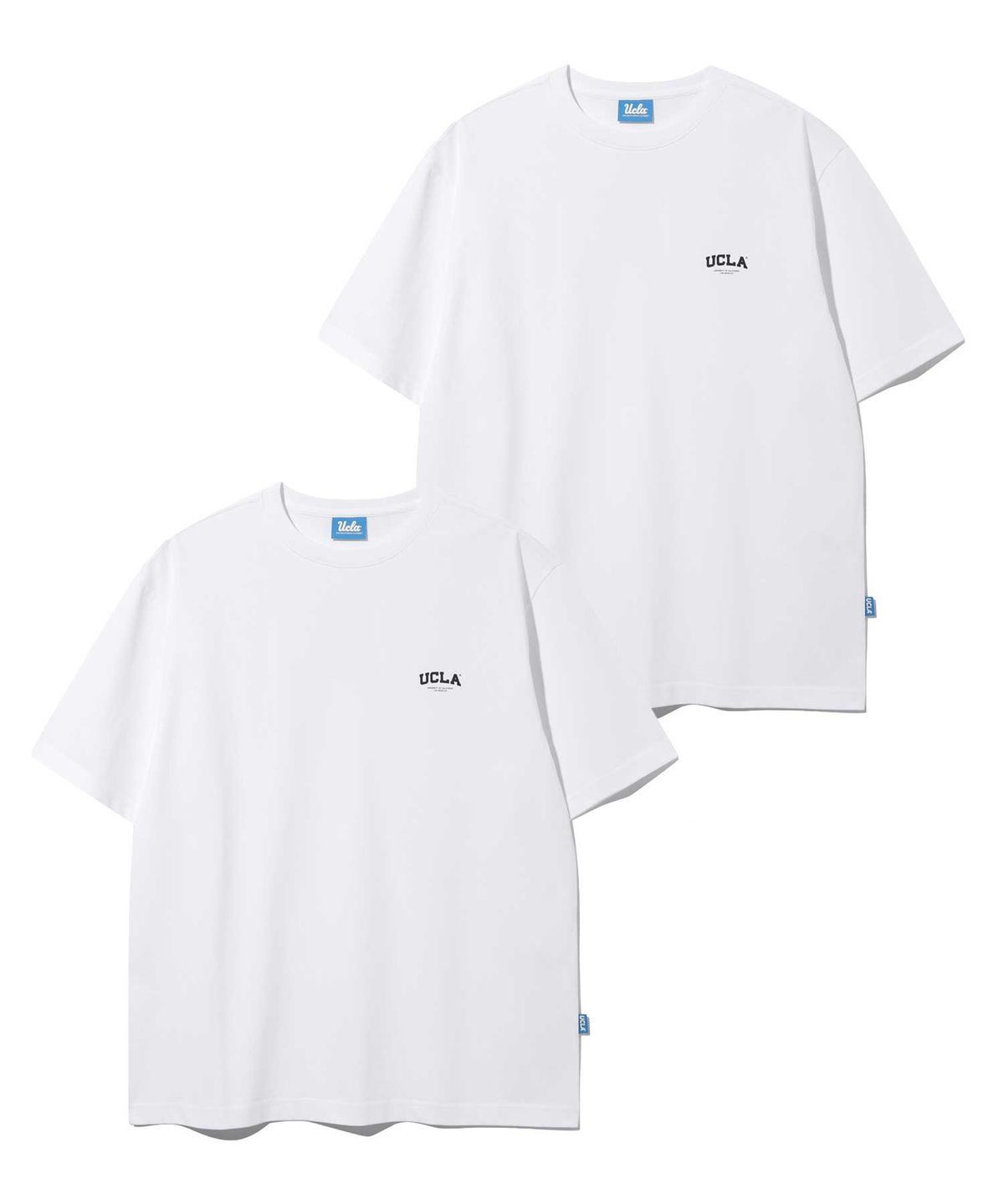 유씨엘에이(UCLA) 남녀공용 2PACK 베이직 반팔 티셔츠[WHITE](UBRST81)