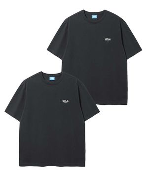 남녀공용 2PACK 베이직 반팔 티셔츠[BLACK](UBRST81)
