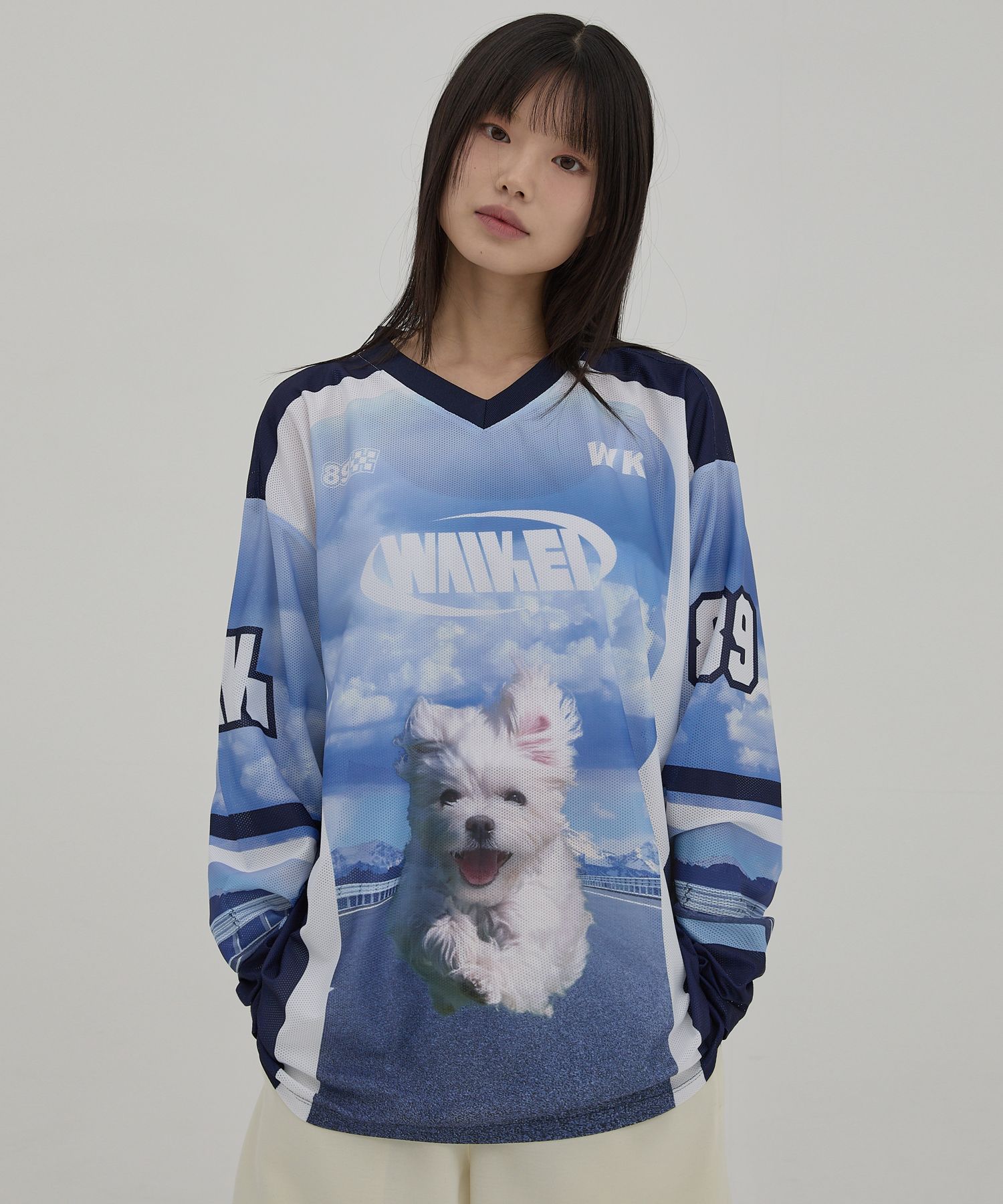 MUSINSA | WAI KEI Maltese Cloud Mesh Jersey Long Sleeve T