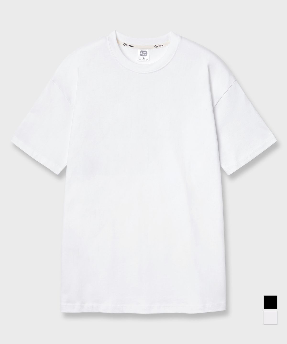 앨빈클로(ALVINCLO) 무지 레이어드 롱 반팔 티셔츠_긴기장(+4cm) AST3134 (2 COLOR)