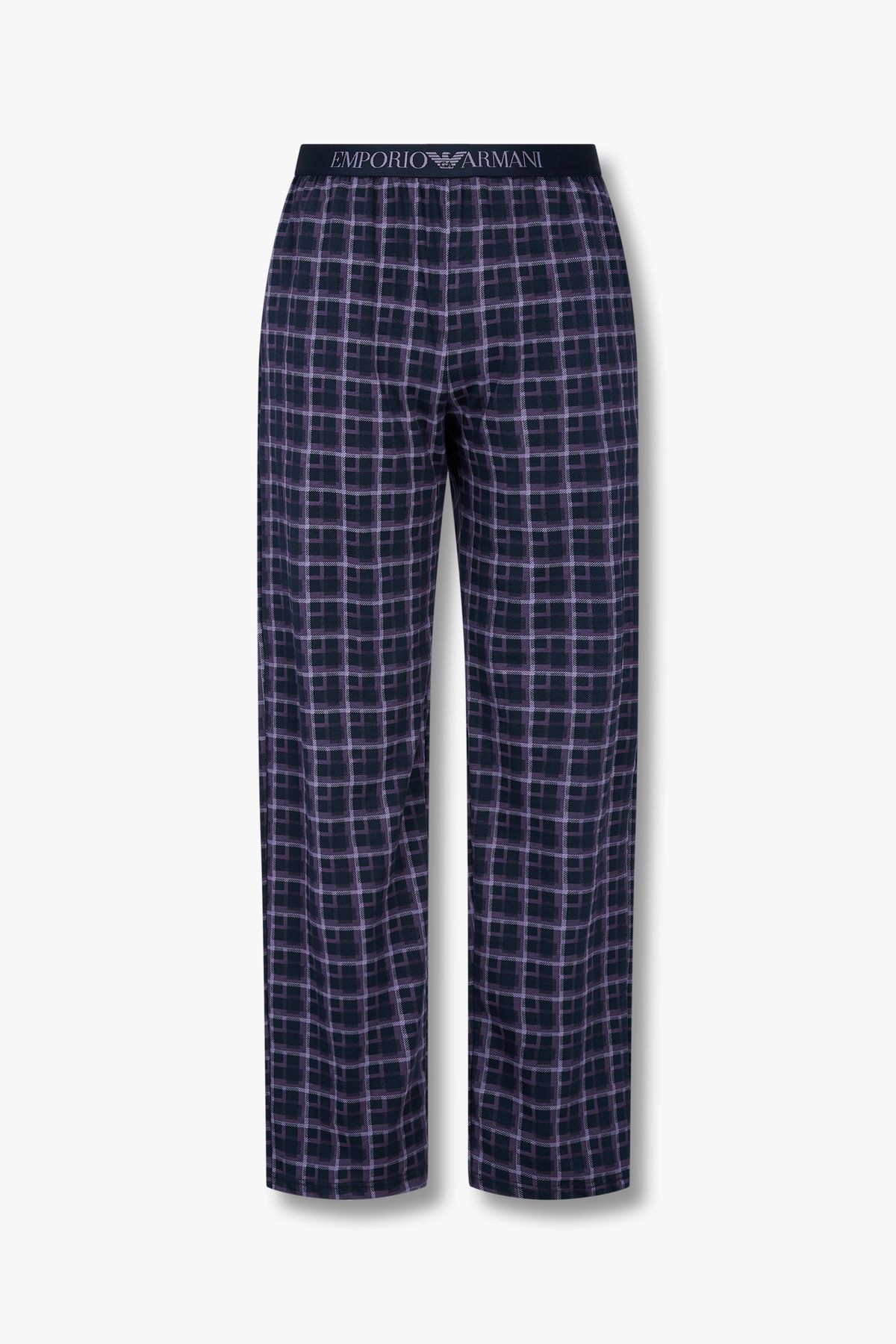 엠포리오 아르마니 언더웨어(EMPORIO ARMANI UNDERWEAR) 남성 로고 밴딩 패턴드 파자마 팬츠_퍼플 0815132002