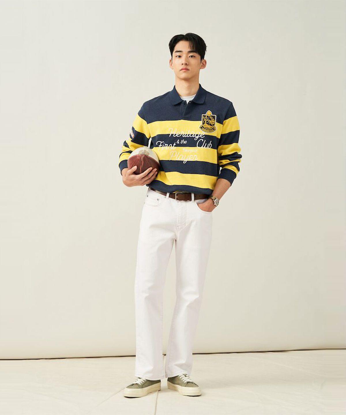 빈폴 멘(BEANPOLE MEN) 스트레이트 데님 팬츠  아이보리 (BC5221C740)