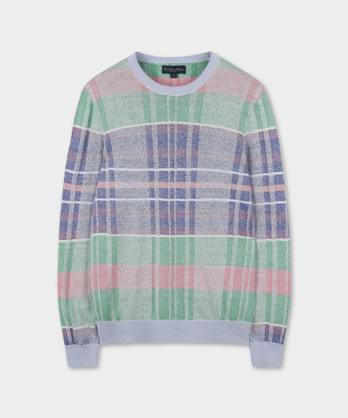 브룩스 브라더스(BROOKS BROTHERS) 마드라스 크루넥 스웨터 (멀티) (BBWRMM89257FS)