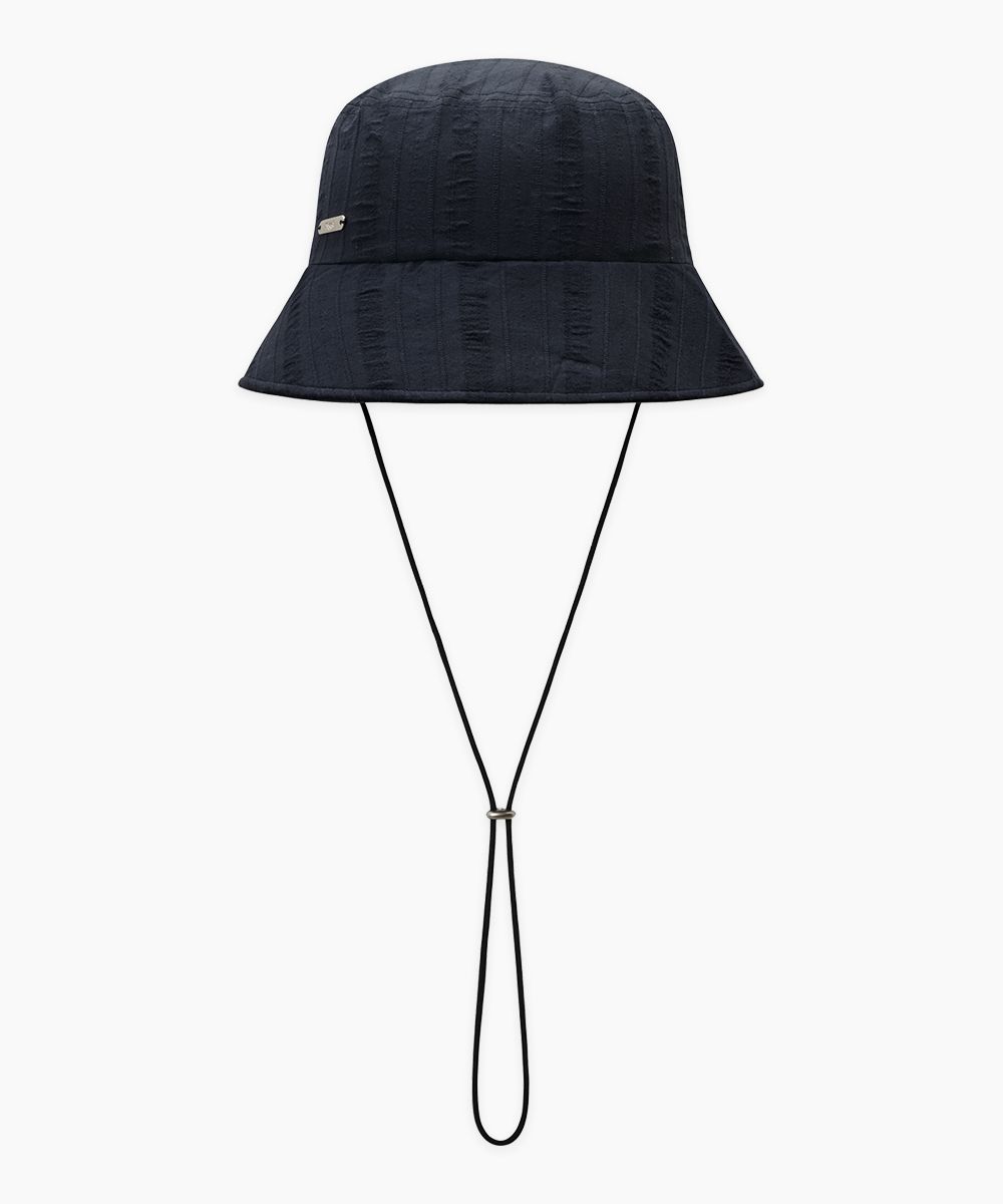 【Sinoon】25SS/韓国人気/バケハ ★ Stripe Bucket Hat ★2COLOR MUSINSA公式 | SINOON Stripe Bucket Hat (Navy)