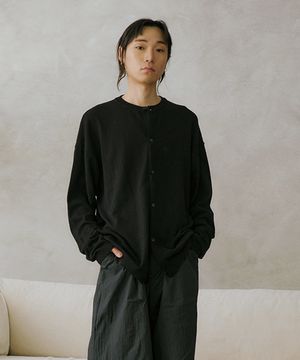 유니섹스 코지 가디건 블랙