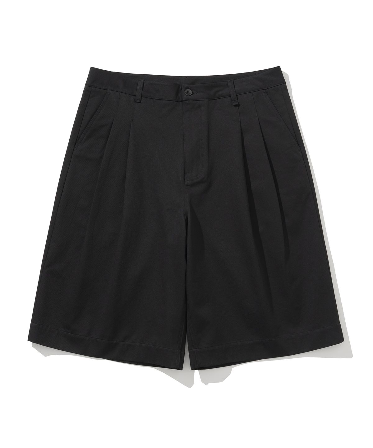 유니폼브릿지(UNIFORM BRIDGE) two tuck bermuda shorts black