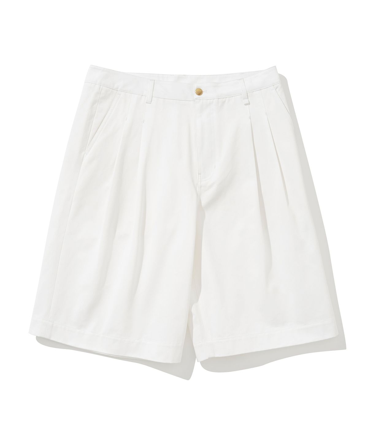 유니폼브릿지(UNIFORM BRIDGE) two tuck bermuda shorts white