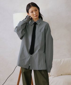 유니섹스 닛 셔츠 그레이