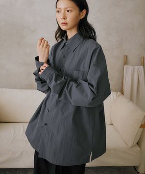 유니섹스 닛 셔츠 차콜