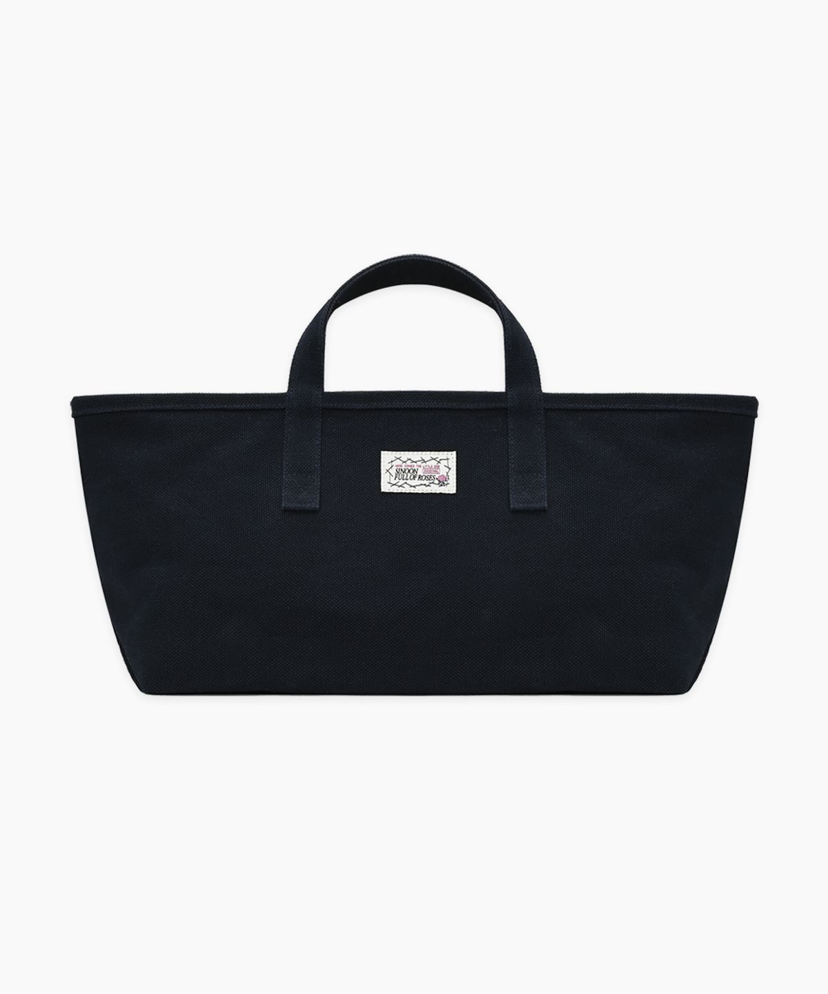 시눈(SINOON) Rose Label Point Tote Bag (Navy)