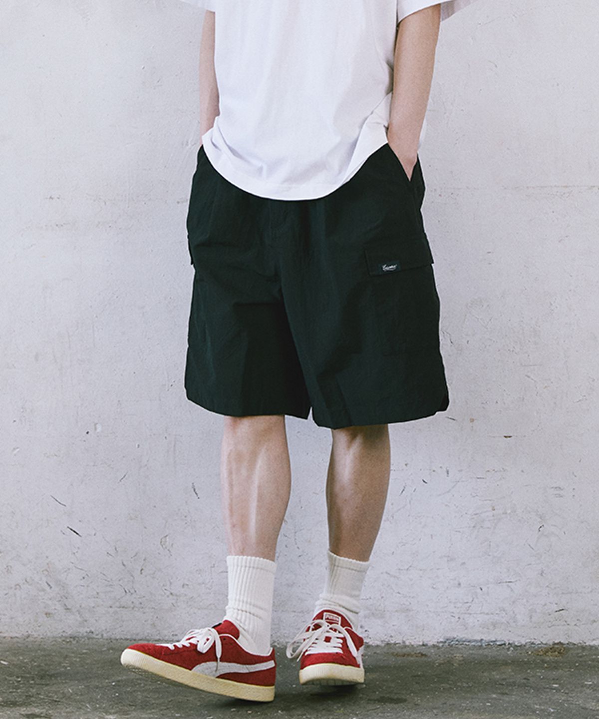 컬럼비아 유니버시티(COLUMBIA UNIVERSITY) STREET LABEL LOOSE FIT CARGO BERMUDA SHORTS PANTS 블랙