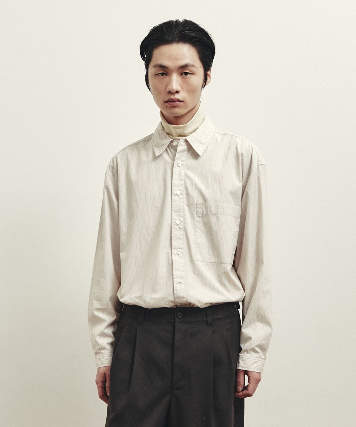 유스(YOUTH) Stripe Shirt - Beige Stripe