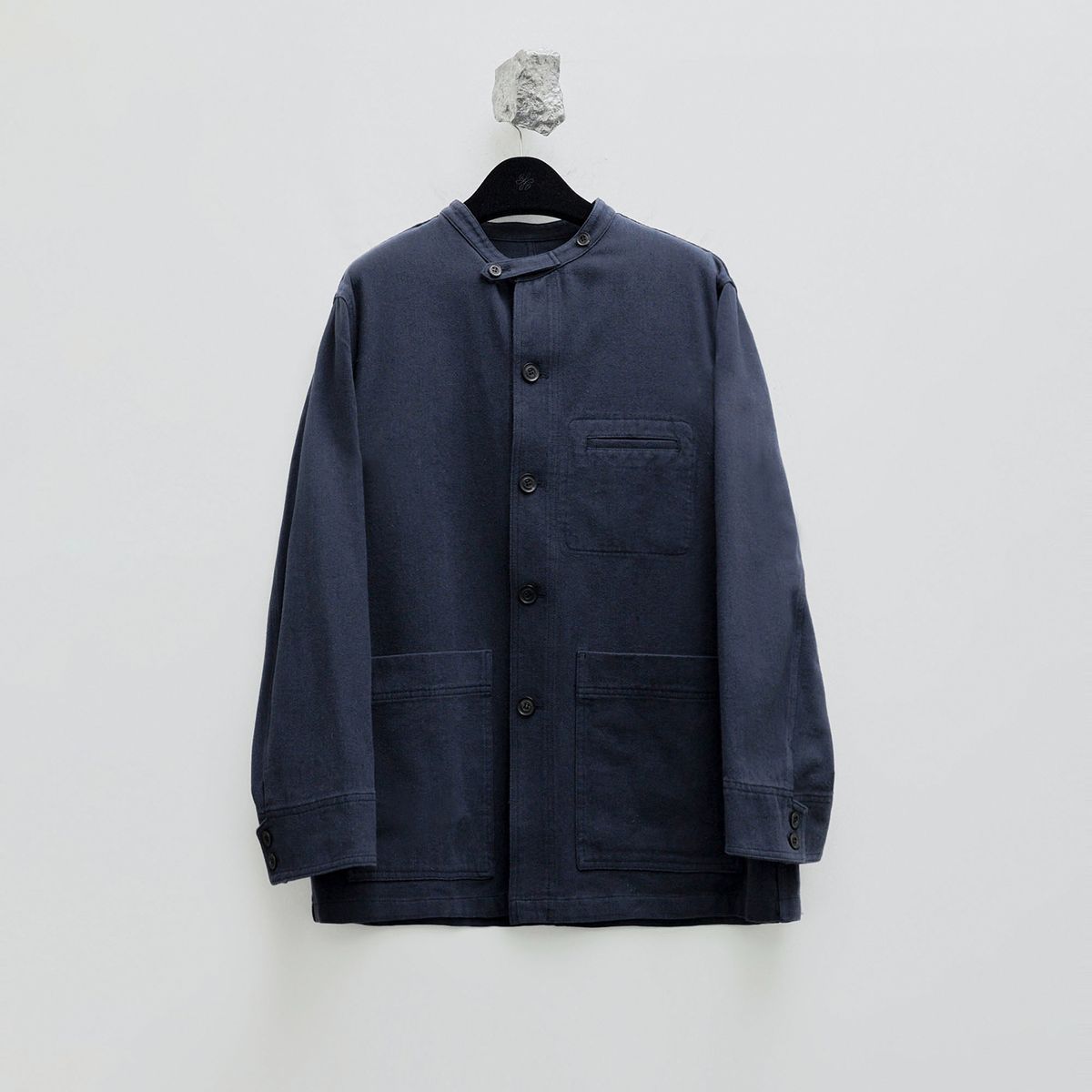유스(YOUTH) Stand Collar Work Jacket - Dark Navy