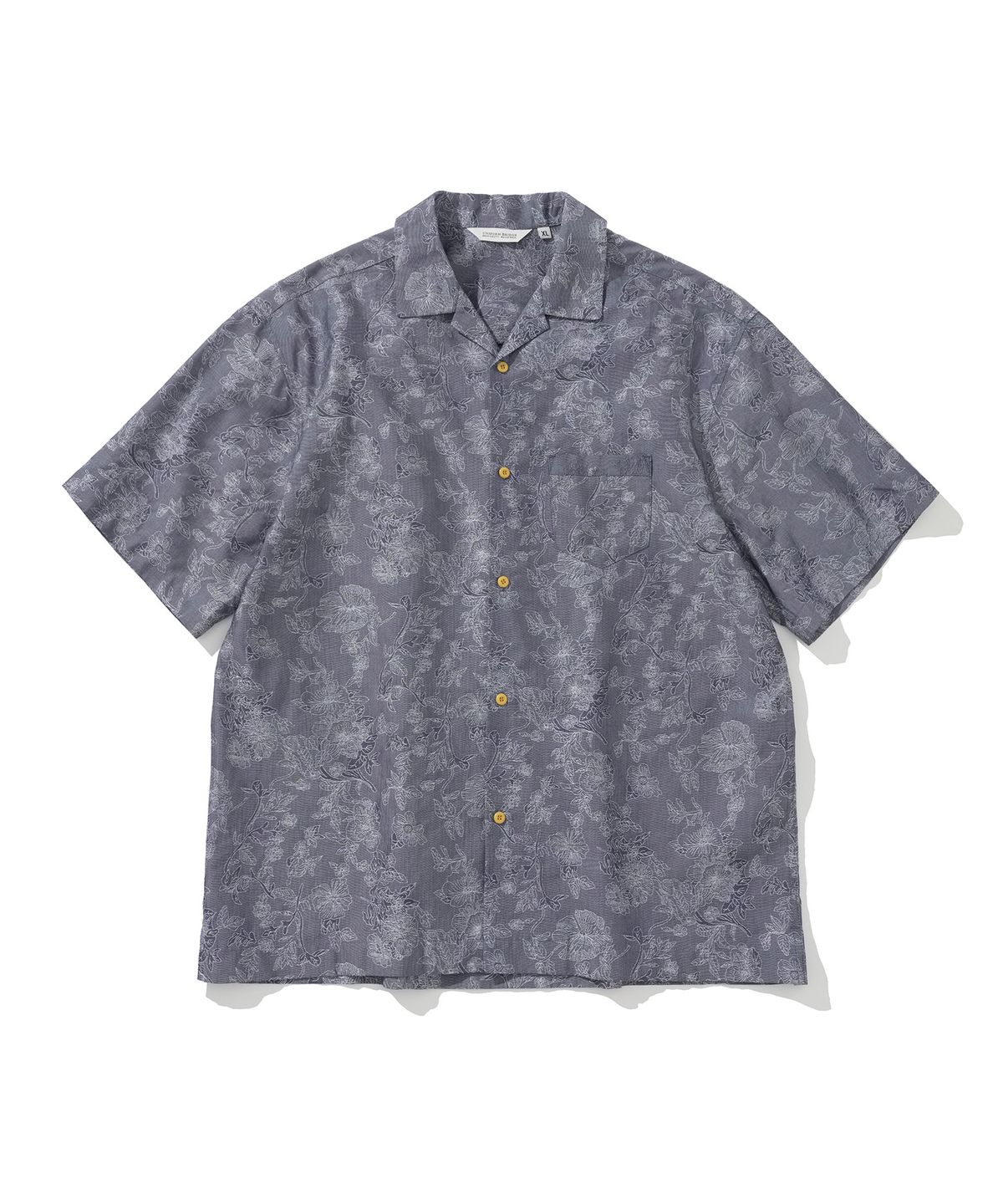 유니폼브릿지(UNIFORM BRIDGE) flower s/s shirt navy