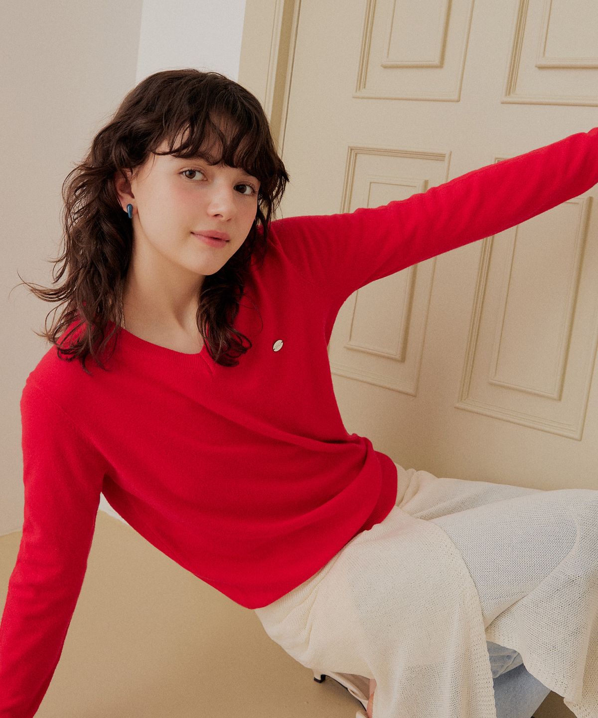 어다울(ADAUL) V neck basic knit - 5color