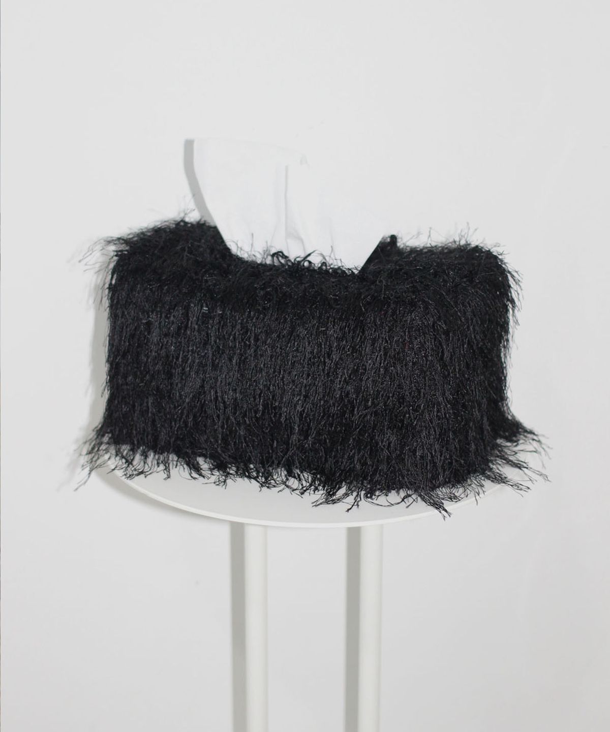 유라이크홈(YOULIKEHOME) Hairfur Tissue Case - black 헤어 퍼 티슈케이스