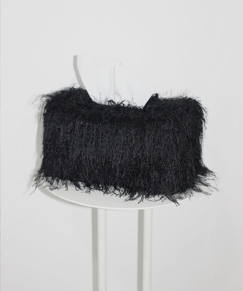 Hairfur Tissue Case - black 헤어 퍼 티슈케이스