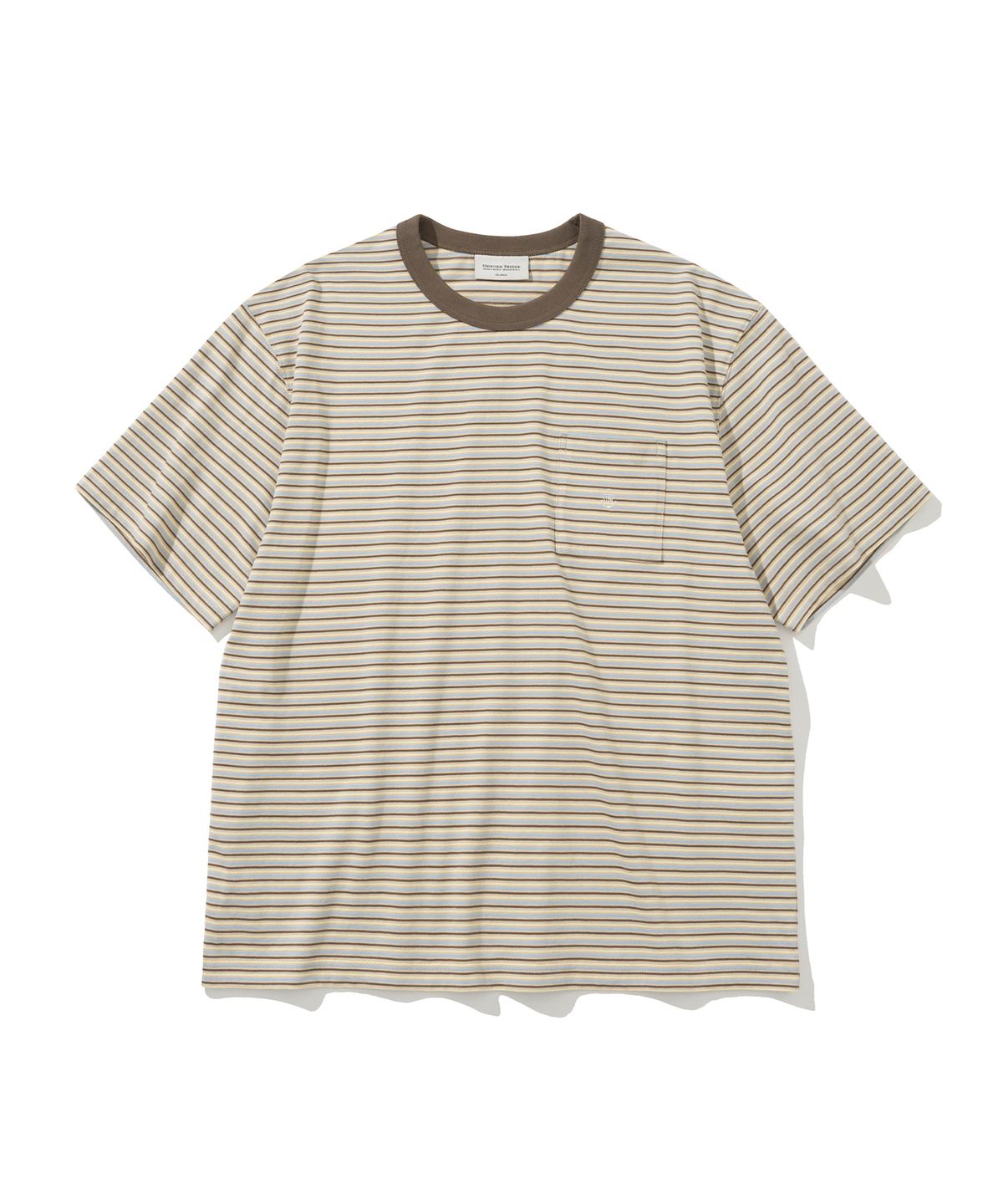 유니폼브릿지(UNIFORM BRIDGE) ubc stripe pocket s/s tee beige