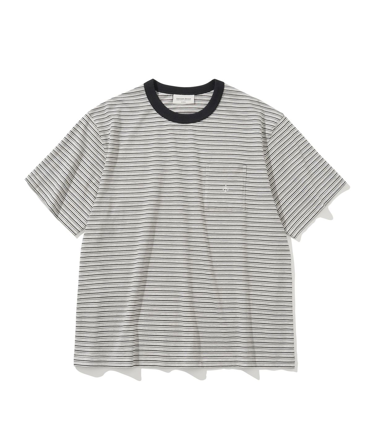 유니폼브릿지(UNIFORM BRIDGE) ubc stripe pocket s/s tee ivory