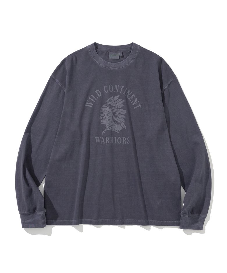 wild continent warriors l/s tee pigment navy