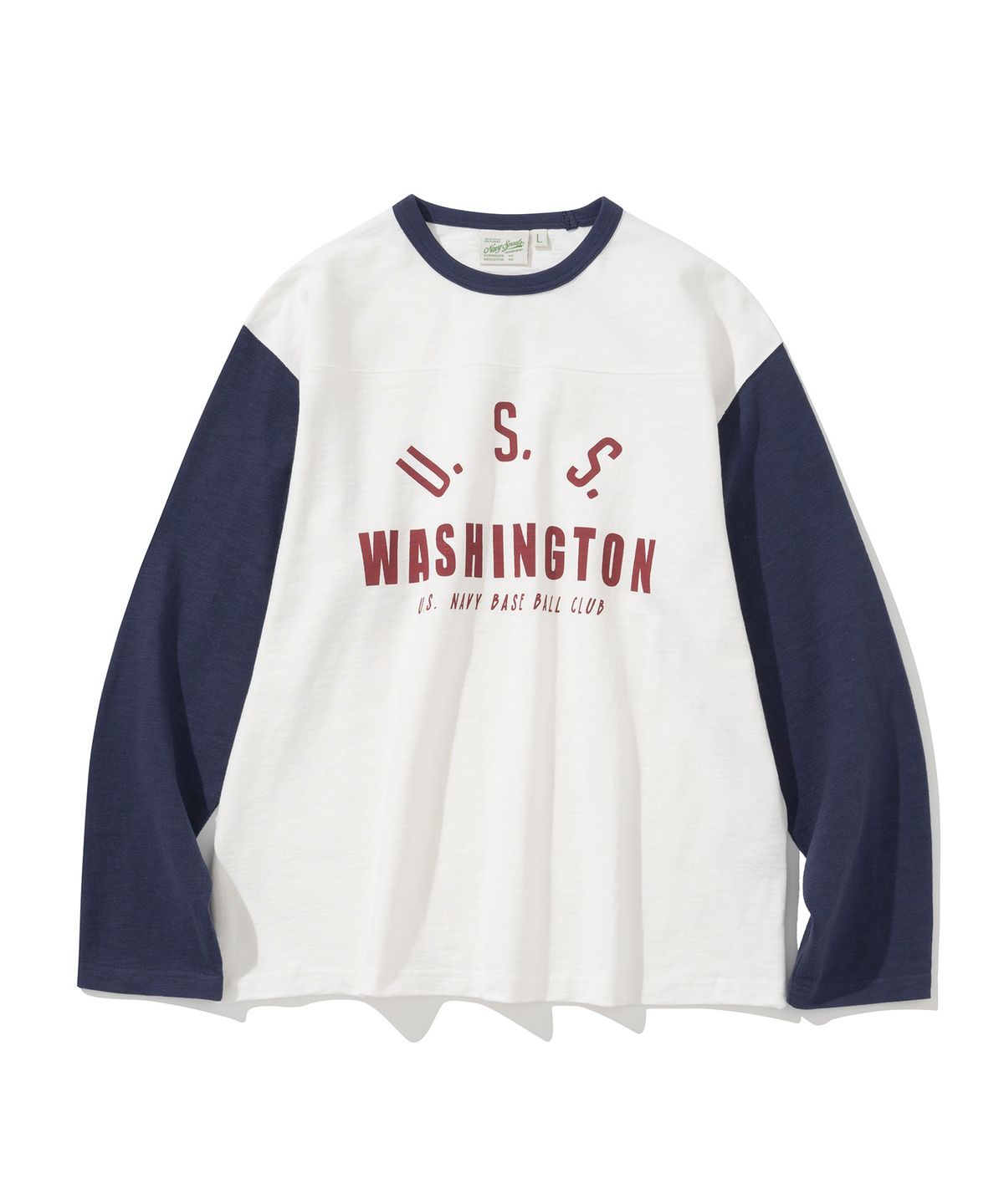유니폼브릿지(UNIFORM BRIDGE) baseball two tone l/s tee white
