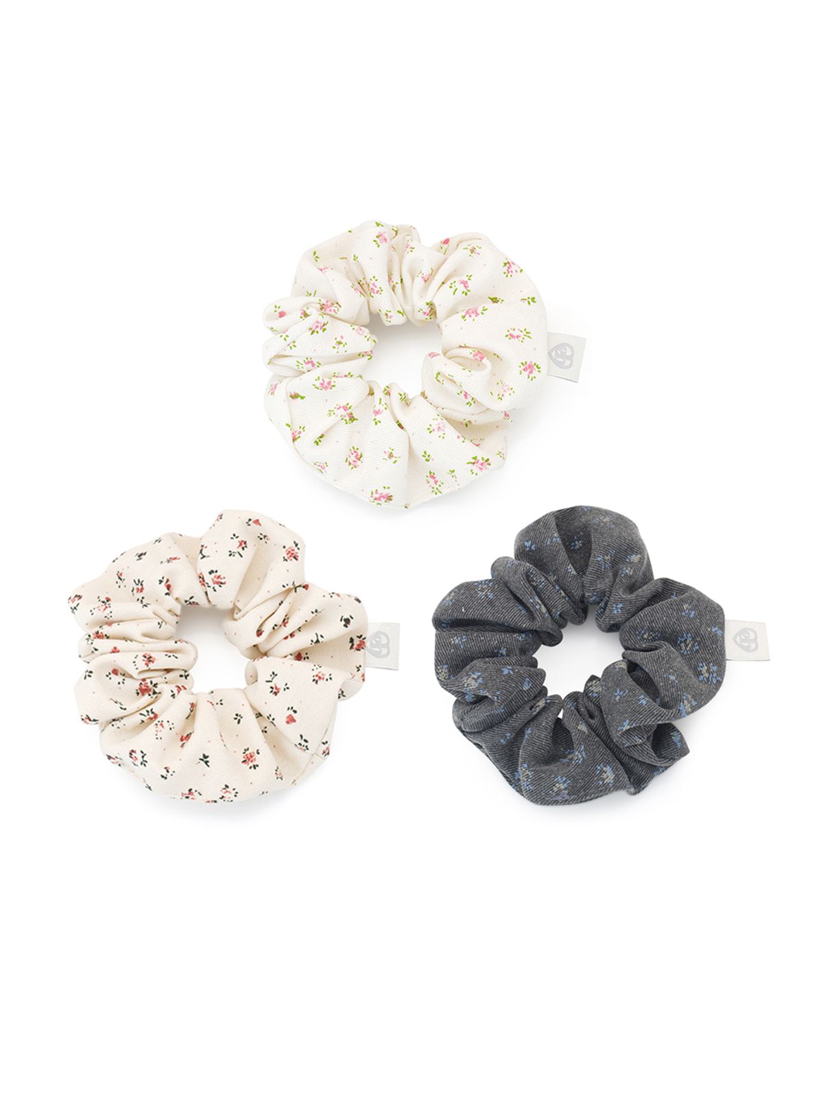 앵브록스(ENGBROX) bubbly floral scrunchie_3 colors