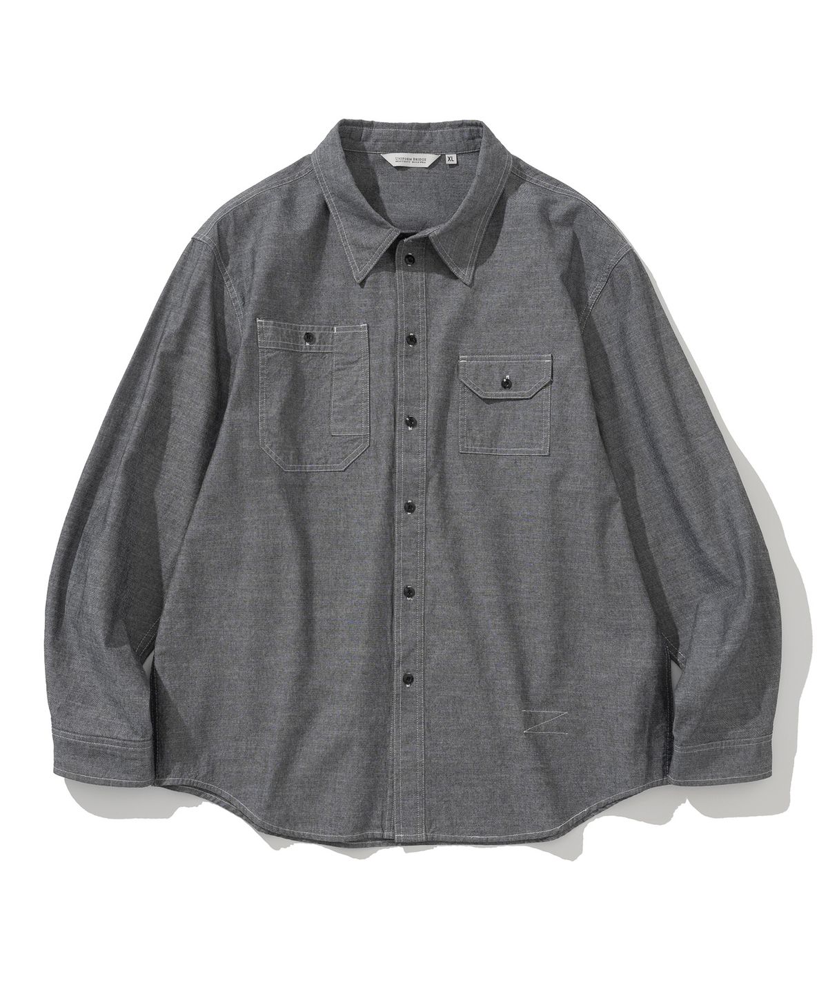 유니폼브릿지(UNIFORM BRIDGE) chambray work shirt black