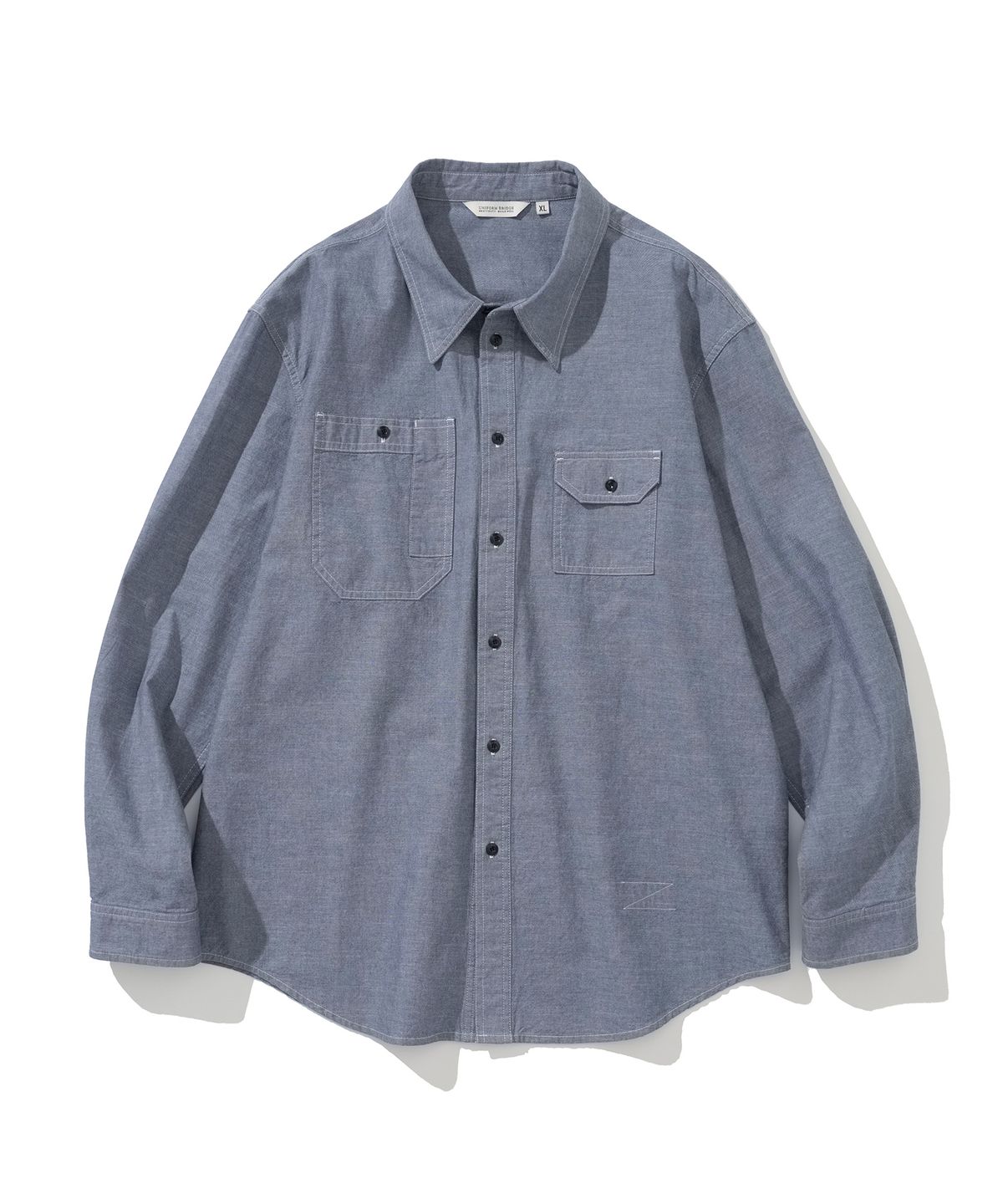 유니폼브릿지(UNIFORM BRIDGE) chambray work shirt blue