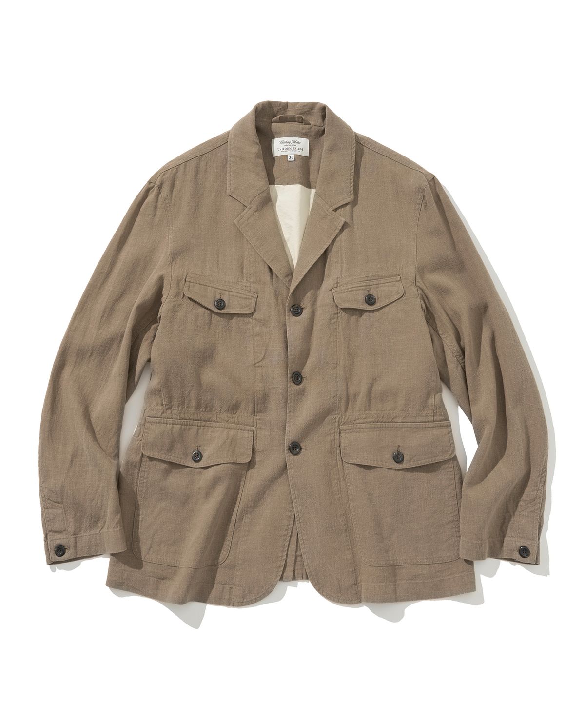 유니폼브릿지(UNIFORM BRIDGE) linen sports jacket khakish beige