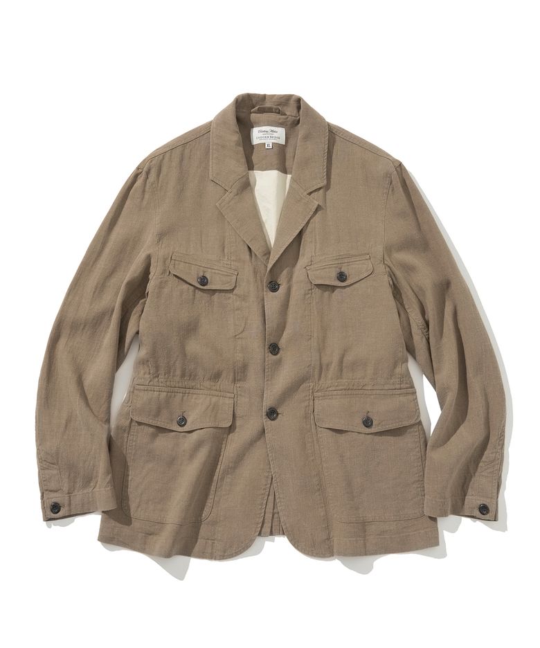 linen sports jacket khakish beige