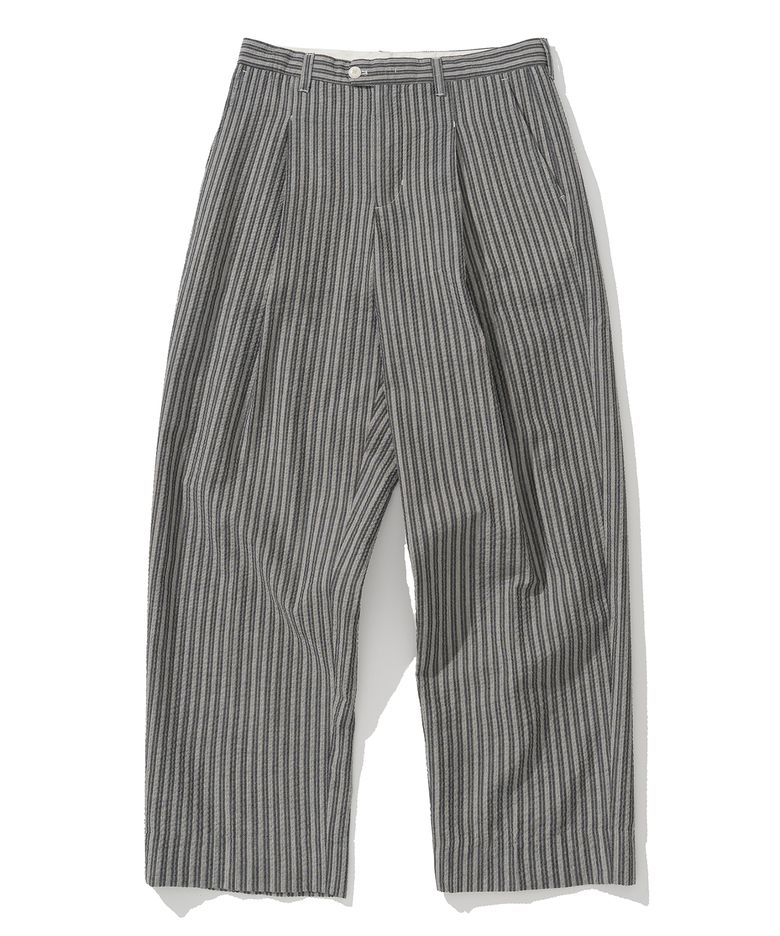 seersucker stripe pants black