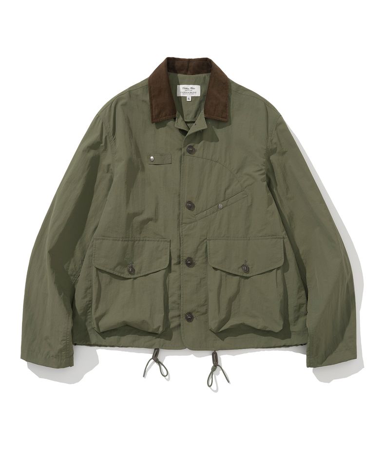 button short jacket olive