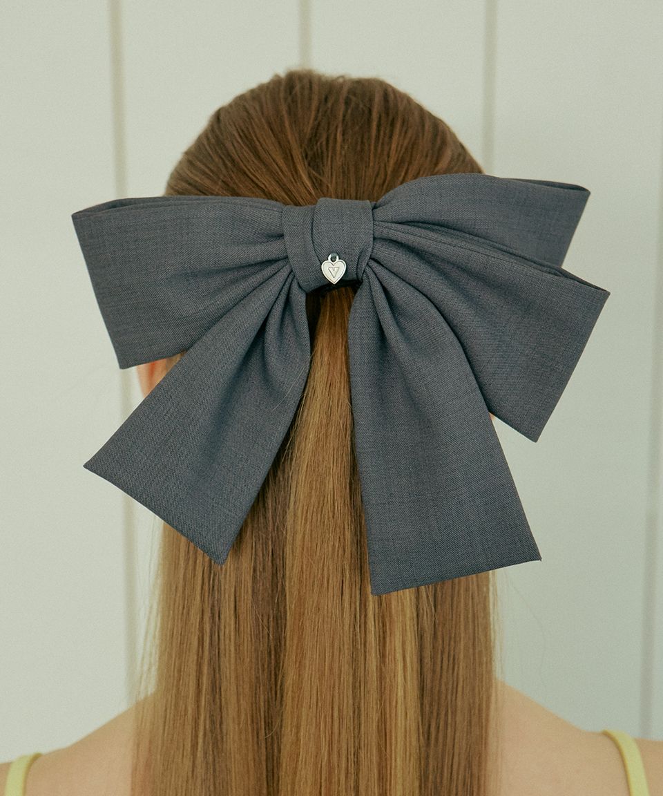ヘアアクセサリー Unbalanced King Ribbon Hairpin VVV] 韓国☆Unbalanced King Ribbon Hairpin (VVV/ヘア