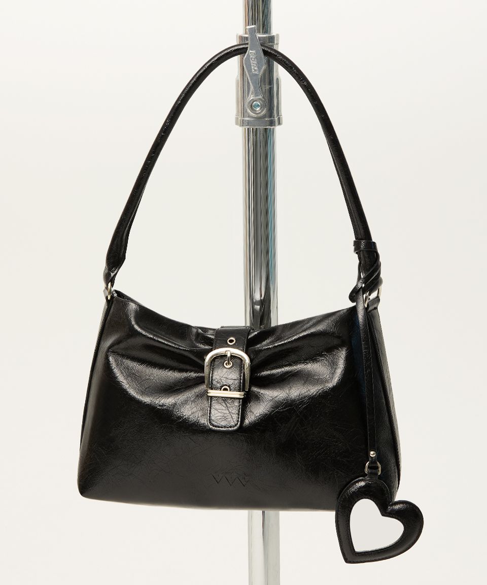 【VVV】韓国人気★ Ribbon Hobo Buckle Shoulder Bag VVV】韓国人気☆ Ribbon Hobo Buckle Shoulder Bag (VVV