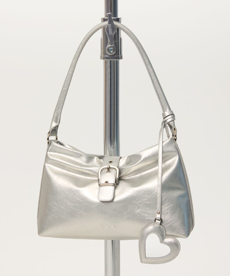 【VVV】韓国人気★ Ribbon Hobo Buckle Shoulder Bag VVV】韓国人気☆ Ribbon Hobo Buckle Shoulder Bag (VVV