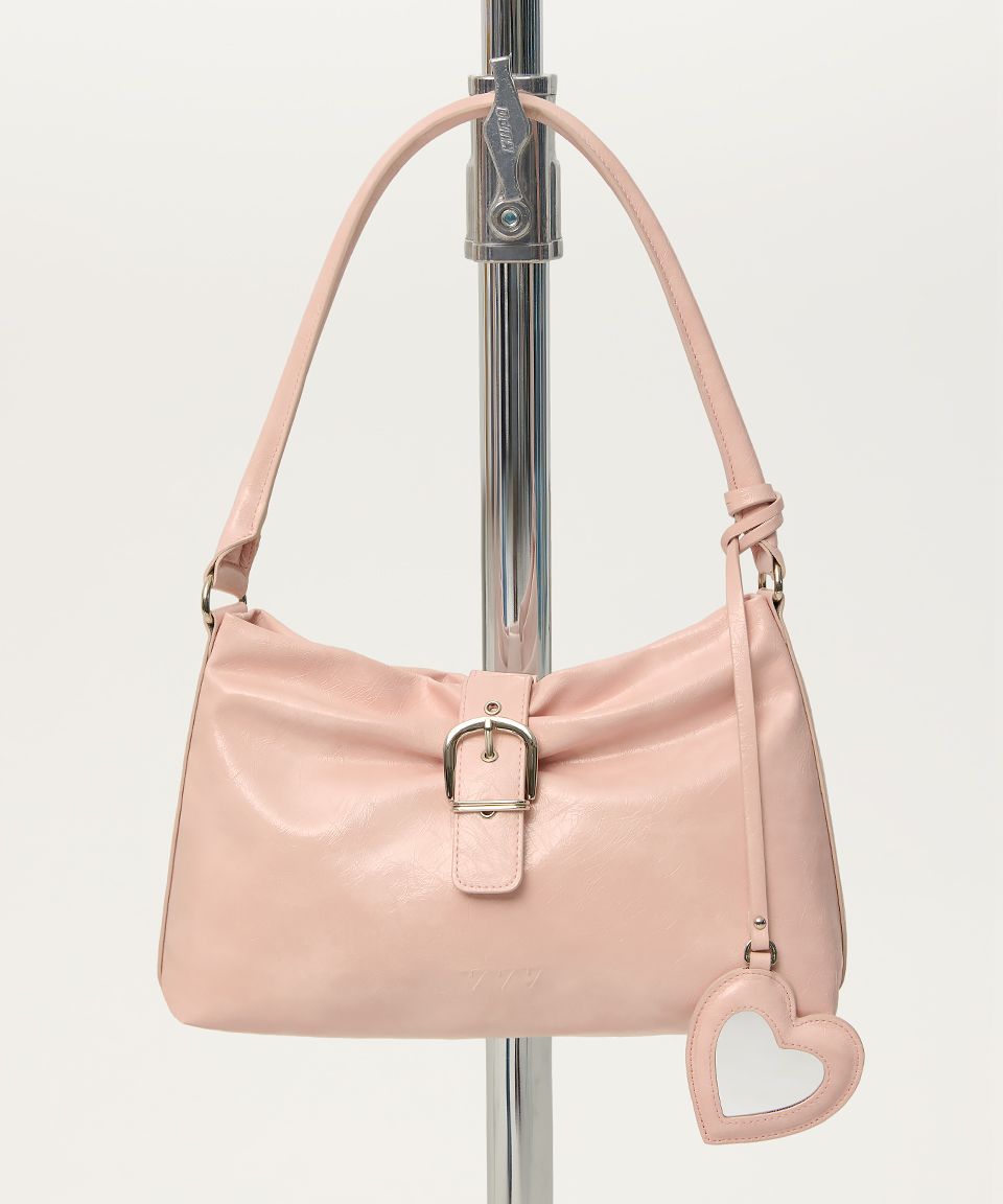 MUSINSA公式 | VVV Ribbon Hobo Buckle Shoulder Bag _ Pink