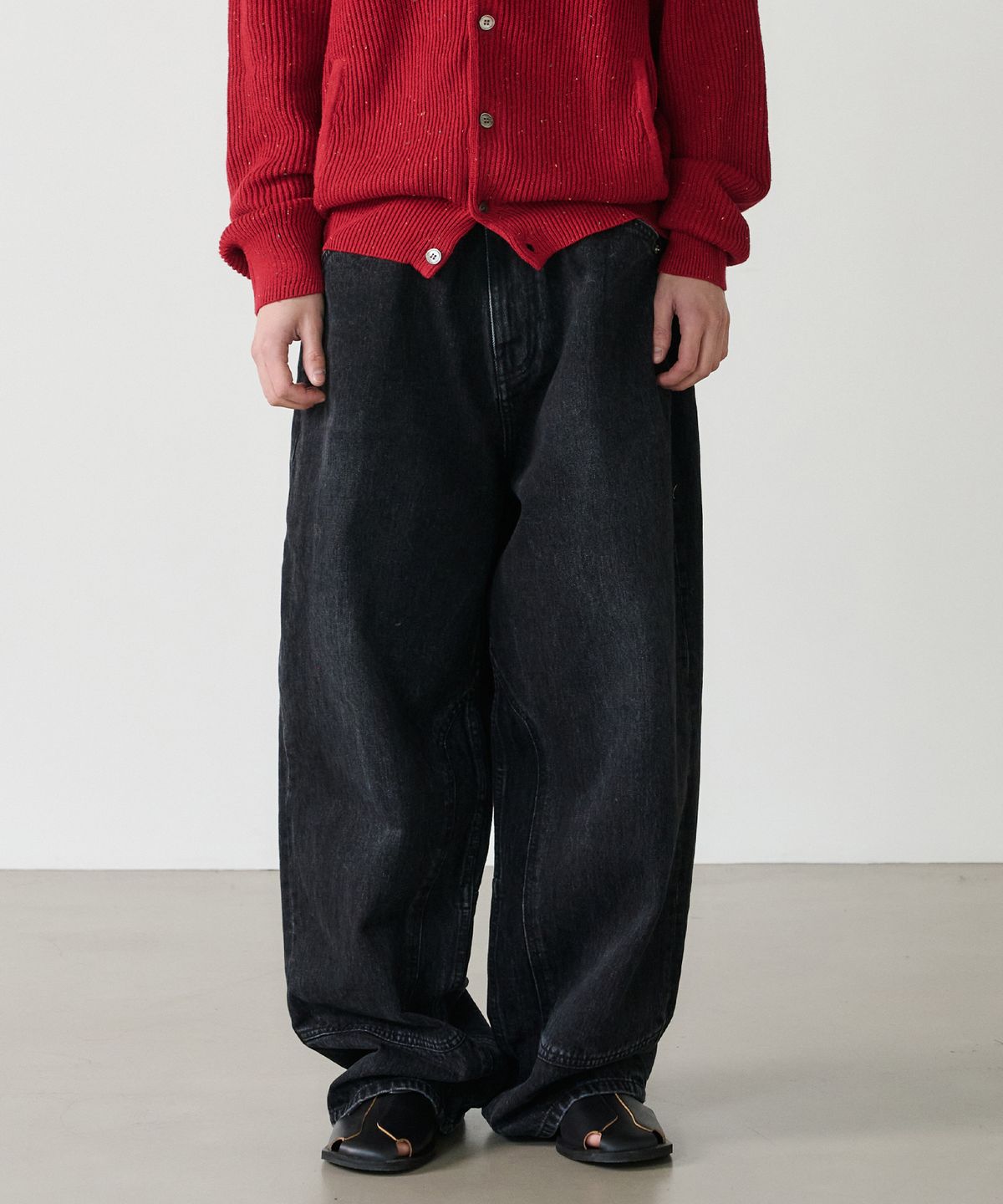 노운(NOUN) sprit denim pants (black)
