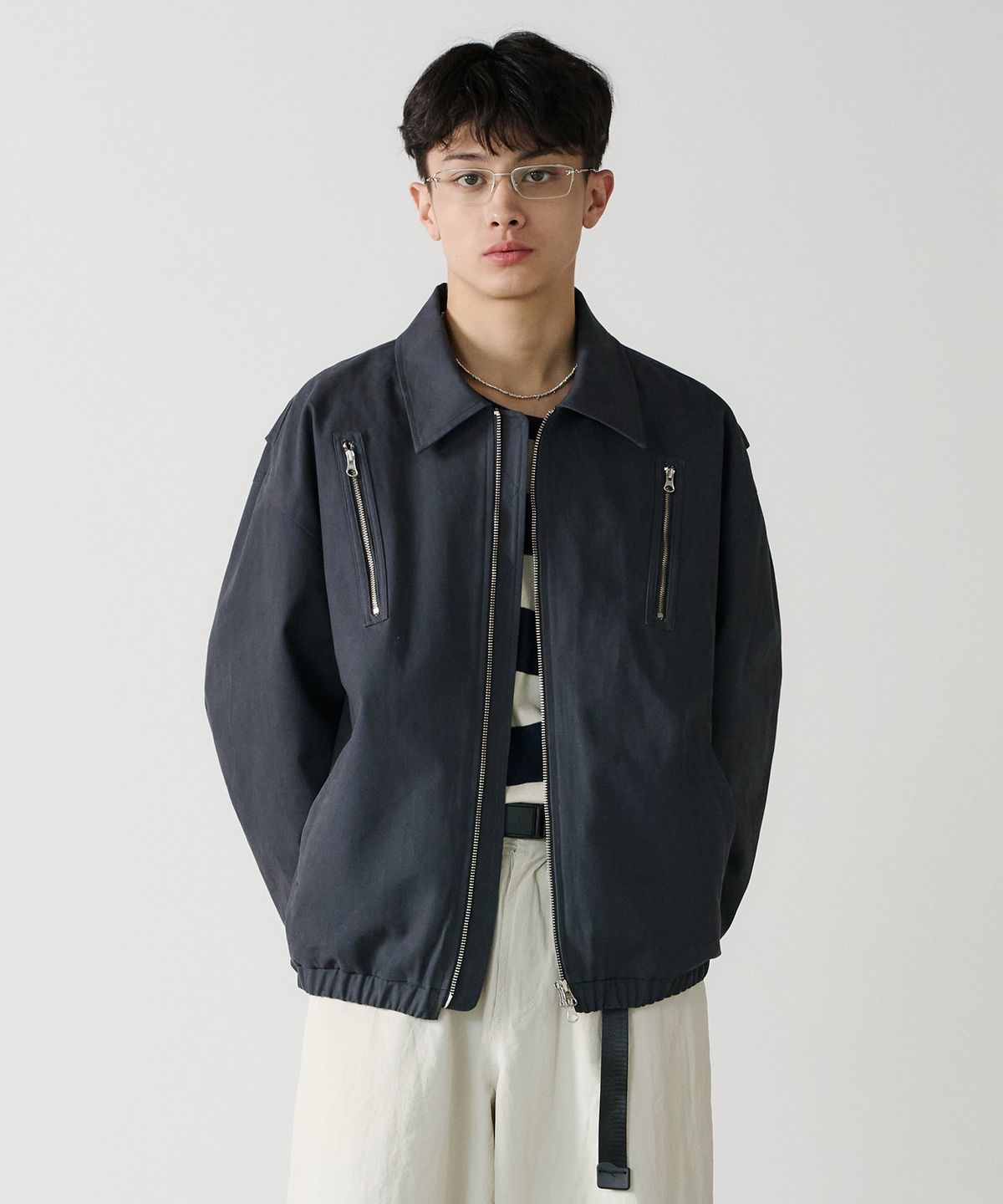 노운(NOUN) zipper jacket (charcoal)