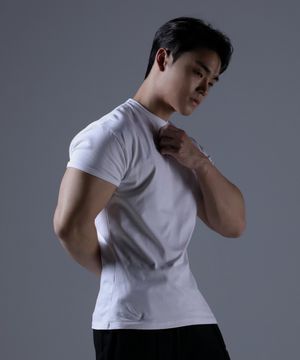 카미드 머슬핏 반팔 [화이트]