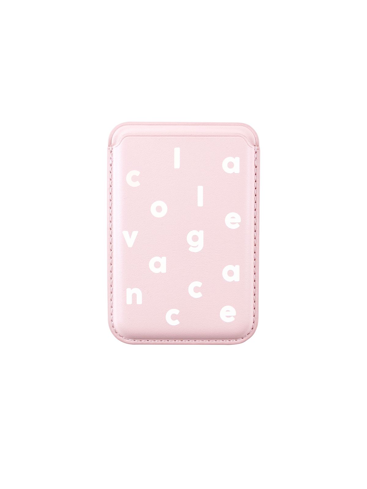 꼴라주바캉스(COLLAGEVACANCE) Logo Alphabet MagSafe Card Wallet (맥세이프 카드지갑) -Baby Pink