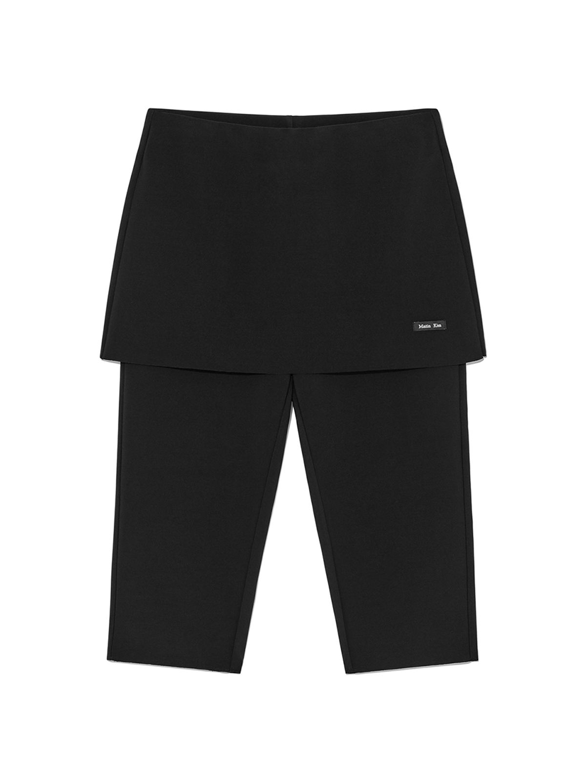 마뗑킴(MATIN KIM) BANDING CAPRI SKIRT PANTS IN BLACK