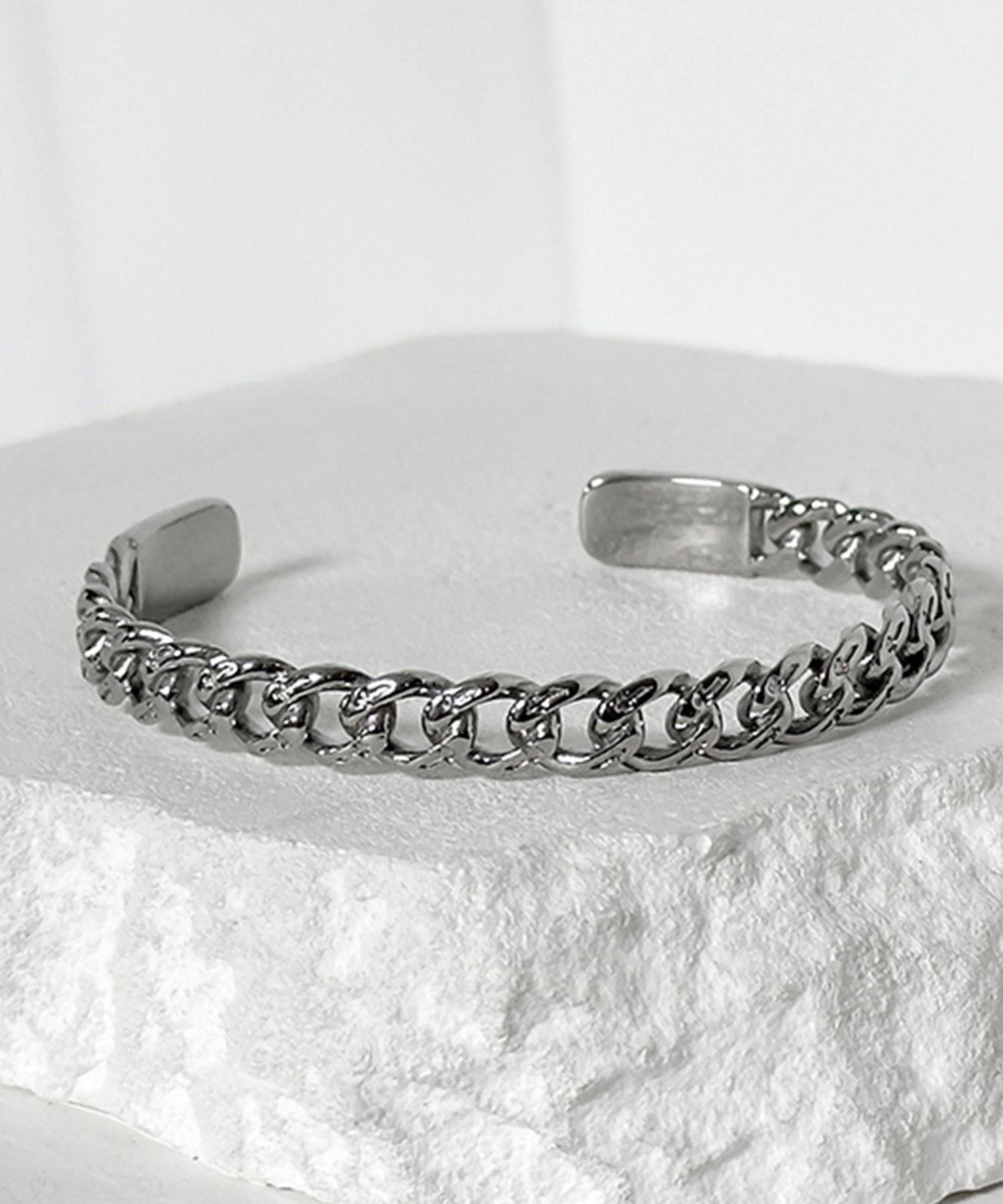 MUSINSA公式 | BLESSED BULLET ss-silent cross chain bangle-silver