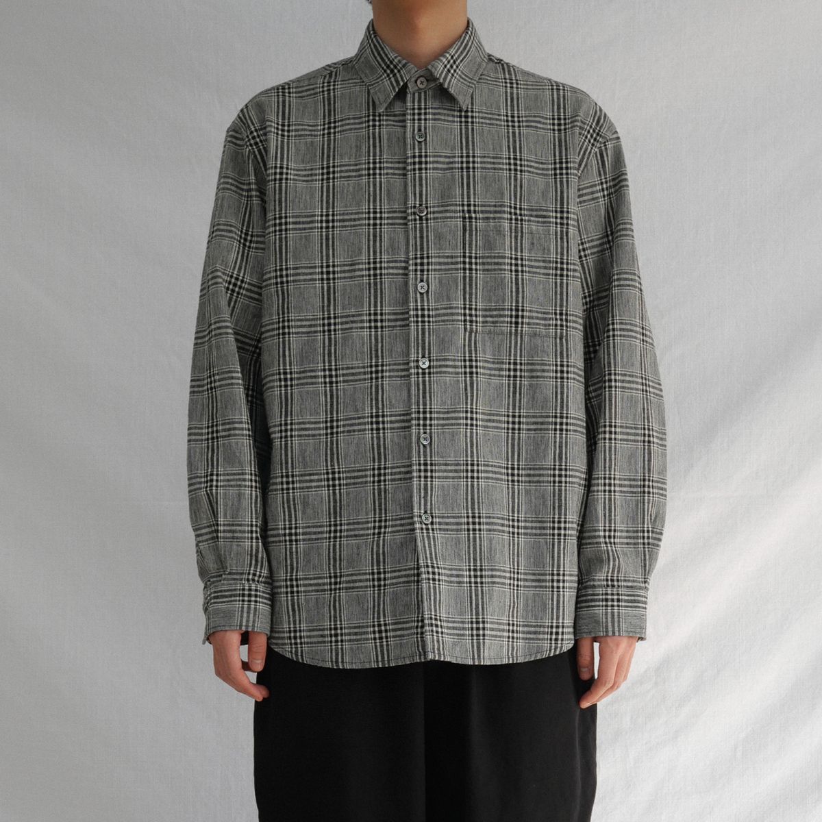 하프시코드(HARPSICHORD) Souvenir Shirt(Grey Check)