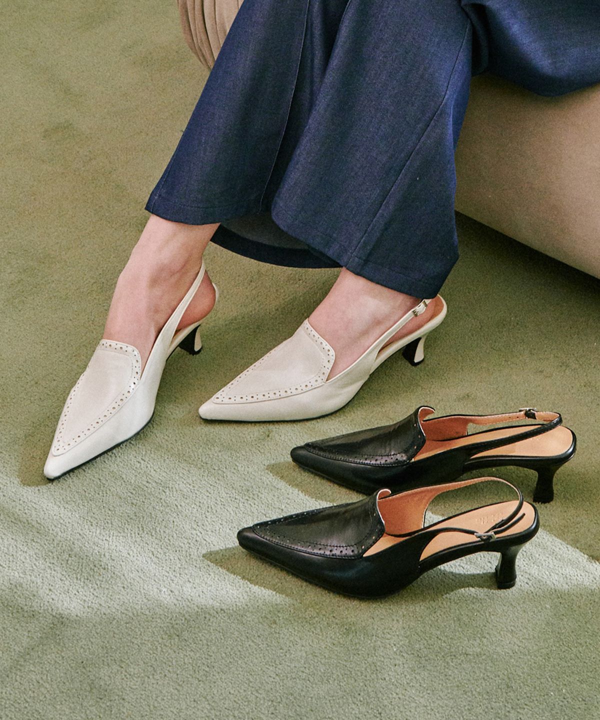 프리플라(FRI FLA) ljh7095 stiletto slingback _ 2colors