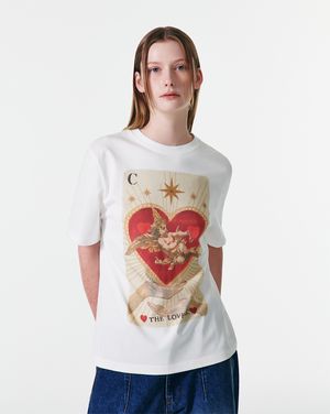 THE LOVERS TAROT GRAPHIC T-SHIRT [WHITE]