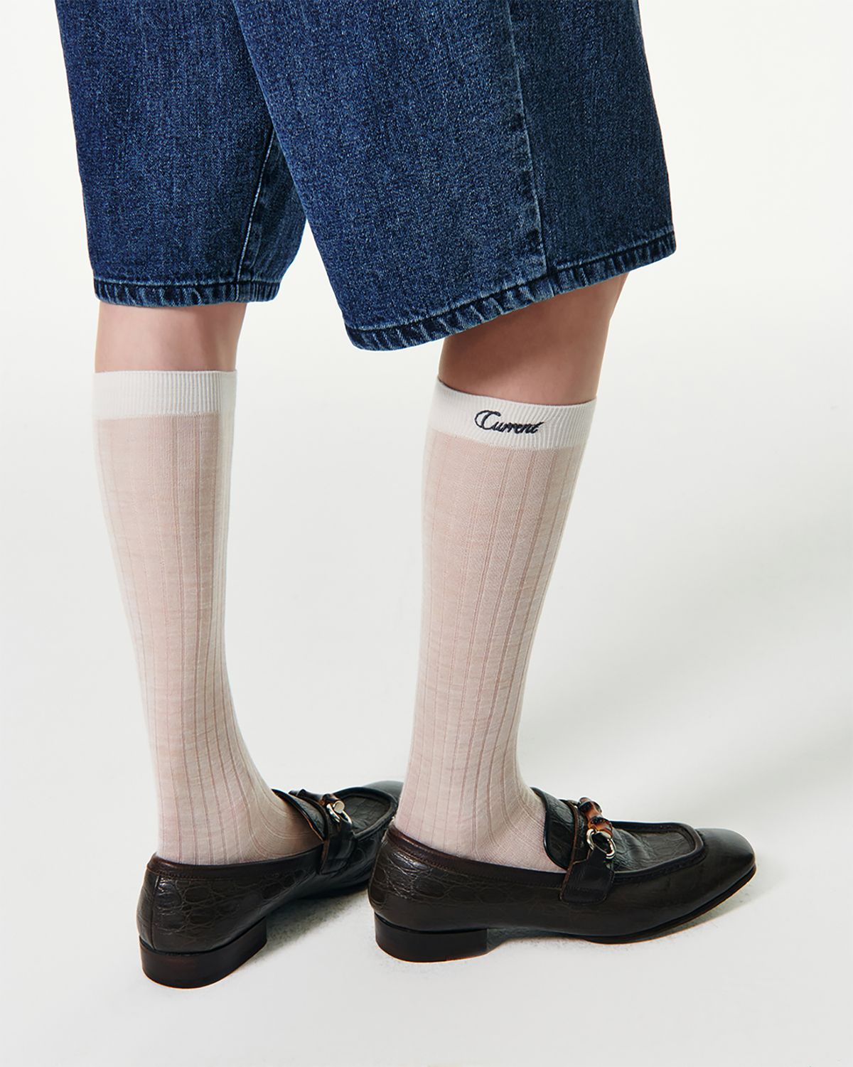 커렌트(CURRENT) CURRENT MERINO WOOL KNEE SOCKS [OATMEAL]