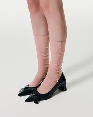 SHEER ANKLE STOCKINGS [PINK]