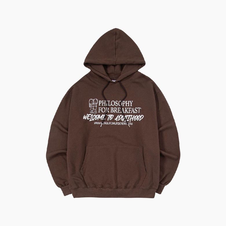 PHILOSOPHY FOR BREAKFAST WELCOME TO ADULTHOOD HOODIE